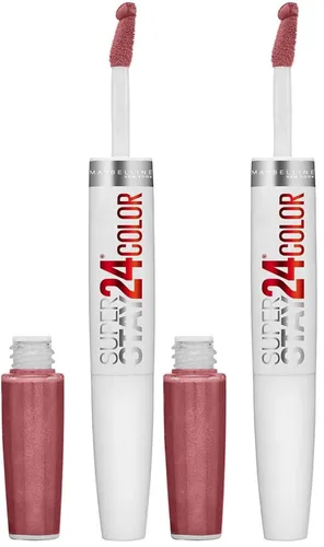 Miniatura 29 de Maybelline Super Stay 24, lápiz labial líquido de maquillaje de 2 pasos, color altamente pigmentado de larga duración con bálsamo hidratante, Merlot
