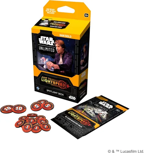 Miniatura 2 de Asmodee Star Wars: Unlimited TCG Jump to Lightspeed Han Solo Spotlight Deck - Baraja de 50 cartas lista para jugar con cartas exclusivas, a partir