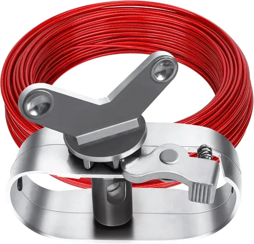 Miniatura 8 de Cable de cubierta para piscina, cable de 131 CW de 131 pies y cabrestante resistente para invierno, seguro sobre el suelo, cubierta de piscina