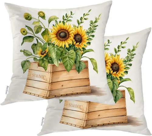 Miniatura 18 de Fundas de almohada con diseño de pinos y pájaros, bayas rojas, hojas de acebo, fondo beige, funda de cojín de mezcla digital, funda de almohada