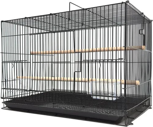 Miniatura 2 de Lote de diez aviarios criador de agapornis, pinzón, periquito, pinzón con puertas laterales de caja de anidación de 20 x 14 x 14 pulgadas de alto