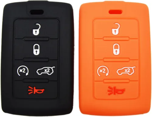 Funda protectora de silicona para llavero de 5 botones para Jeep Grand Cherokee Grand Wagoneer y Dodge Charger Daytona EV Electric 2024+