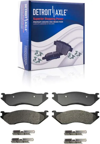 Miniatura 6 de Detroit Axle - Kit de freno delantero para Dodge Ram 1500 2005-2006 Durango 2002-2005 2005-2006 Pinza de freno de disco con soporte Pastillas