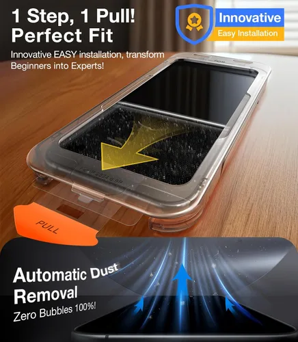 Miniatura 5 de UltraGlass TOP 9H+ - Protector de pantalla de vidrio para iPhone 16 Pro Max [grado militar, inastillable y antirreflejos], protector de pantalla