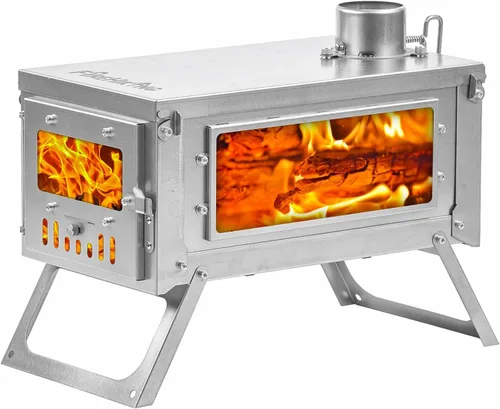 Estufa portátil plegable de titanio FireHiking FireOne Mini para tienda de campaña, para acampar, hacer senderismo, cazar, cocinar, 1.54 kg