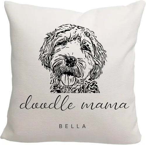 Miniatura 13 de Pattern Pop - Almohada personalizada con arco y garabatos - Funda de almohada - Almohada decorativa para perro - Funda de almohada cuadrada de 18 x