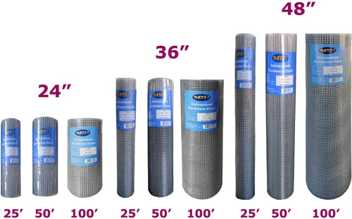 Miniatura 2 de MTB Supply Galvanizado después de la soldadura del paño del hardware 24 pulgadas x 50 pies -1/2 pulgada x 1/2 pulgada 19GA