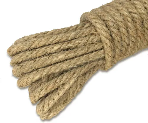 KINGLAKE Cuerda de yute 100% natural gruesa y fuerte de 65 pies de 0.197 in, 3 capas de cuerda de cáñamo para artes, manualidades, decoración de