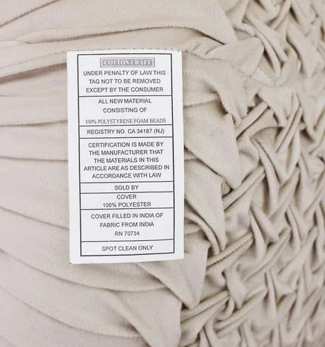 Miniatura 5 de COTTON CRAFT Puf otomano de terciopelo para reposapiés, plisado, cómodo, puf redondo, relleno bohemio, moderno, de felpa marroquí, para decoración