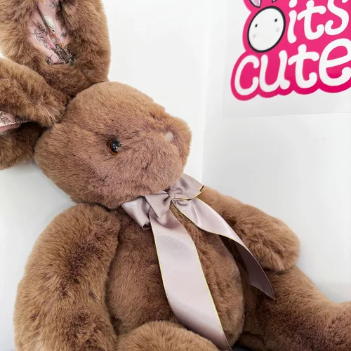 Miniatura 7 de oits cute Peluche de piel sintética de 24 pulgadas para niña, bebé, niño (marrón)