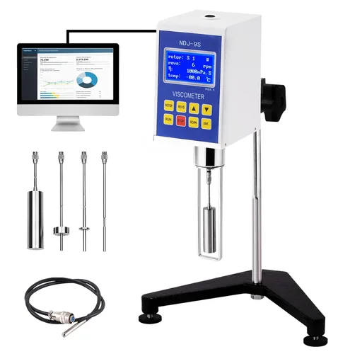 Viscómetro rotatorio digital con sonda de temperatura, viscosímetro de laboratorio con salida de datos, 10-6, 000,000 mPa.s Probador de medidor de