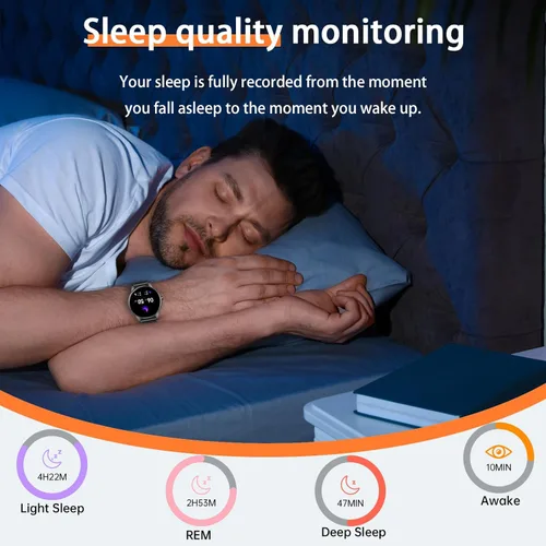 Miniatura 4 de Relojes inteligentes para hombres y mujeres (contestar/realizar llamadas), pantalla HD de 1.27" con rastreador de actividad física, monitor de ritmo