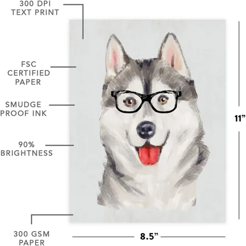 Miniatura 86 de Andaz Press Póster impreso para pared de perro, 8.5 x 11 pulgadas, Bulldog inglés con gafas negras, 1 paquete, regalo de cumpleaños de Navidad, sin