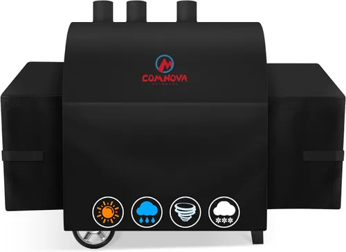 Miniatura 10 de Comnova Cubierta de Parrilla para Char Griller de 3 Quemadores de Combustible Dual – Cubierta de Ahumador 600D para Char Griller, Cubierta
