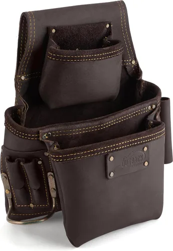 Miniatura 10 de Ox Pro - Bolsas de herramientas de cuero de grano completo, fabricadas con doble costura y bolsillos reforzados con remaches