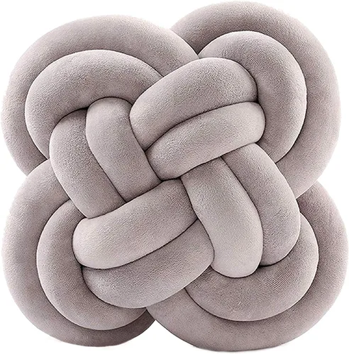 Miniatura 16 de Cyprinus Carpio Almohada creativa con nudo de bola de rosa, cojín de flor para sofá, almohada lumbar, decoración (rosa-C)