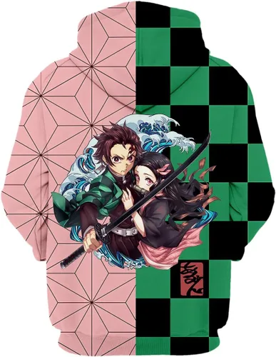 Miniatura 4 de NHPMRW Conjunto de sudadera con capucha y sudadera de anime para hombre y mujer, estampado 3D