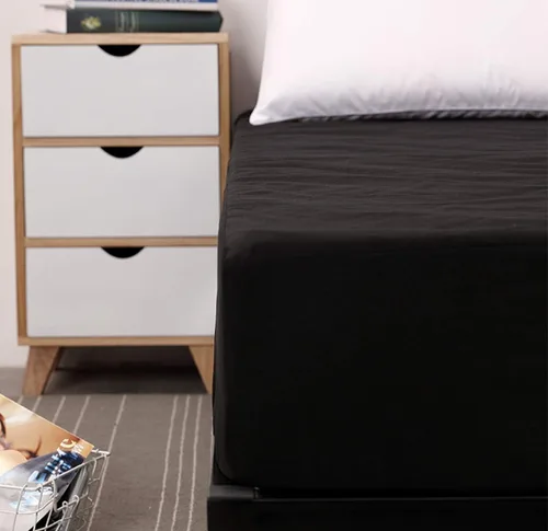 Miniatura 2 de Protector de colchón impermeable para cama transpirable con bolsillo profundo de hasta 12.0 in (negro, doble)