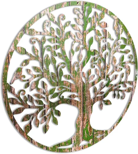 Miniatura 4 de Venodeco - Arte de pared del árbol de la vida, metal, madera, regalo de casa, decoración de pared, colgante de pared, decoración de pared, árbol