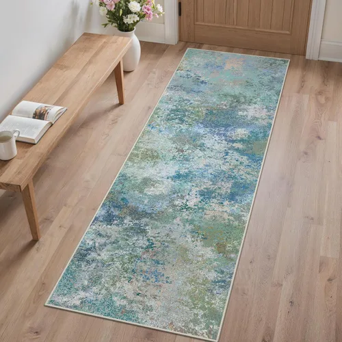Miniatura 3 de GENIMO Alfombra antideslizante de 2 x 6 pies, lavable para pasillos de cocina, alfombras de cocina modernas abstractas, alfombra ligera de pelo bajo
