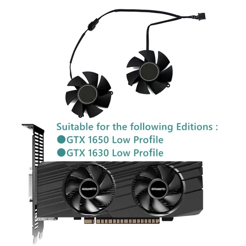 Miniatura 3 de FS1250-S2053A - Ventilador de refrigeración para tarjeta gráfica, compatible con Gigabyte GTX 1650/GTX 1630 de perfil bajo, 1.811 in de diámetro, 12