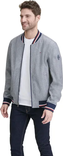 Miniatura 6 de Tommy Hilfiger Men's Lightweight Varsity Rib Knit Bomber Jacket