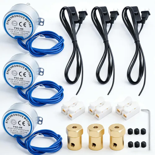 Miniatura 10 de Twidec /Motor eléctrico síncrono de la plataforma giratoria 2.5-3RPM/MIN 50/60Hz 4W CCW/CW AC100~127V Motor de sincronización para torneador