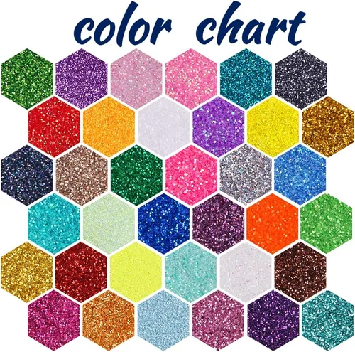 Miniatura 4 de Juego de 36 colores surtidos con purpurina ultrafina, polvo holográfico con purpurina para vasos, slime, resina epoxi, artes y manualidades