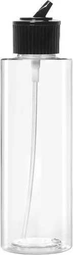 Miniatura 8 de VViViD Botellas vacías de plástico transparente sin BPA de 4 onzas con tapa giratoria, tapa de pulverización de niebla y tapa de boquilla abatible