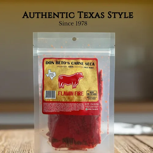 Miniatura 2 de Don Beto's Flamin' Fire Beef Jerky, hecho en Texas, 1.3 oz