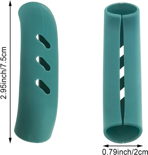 Miniatura 2 de DonLeeving 12 fundas de silicona para mango de olla, resistentes al calor, antideslizantes, para sartén de hierro fundido, sartén, sartén de metal