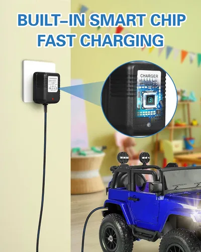 Miniatura 3 de Cargador de 12 V para Kidzone Bumper Car, Cargador de batería de 12 V para juguetes de paseo, cargador para carro eléctrico de niño, cargador