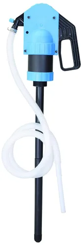 Bomba de tambor de palanca de plástico Groz | Adaptador de tapón de 2 pulgadas incorporado | para aceites de alta viscosidad, productos químicos