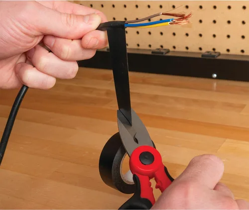 Miniatura 3 de Performance Tool 1135 - Juego de cinta eléctrica roja, verde, azul, negra y blanca, paquete de 5