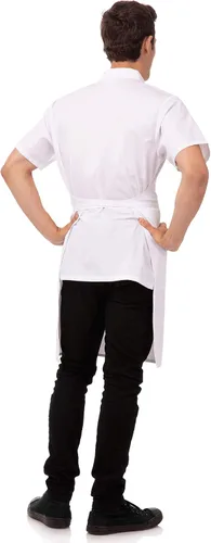 Miniatura 2 de Chef Works Delantal con babero unisex, Blanco