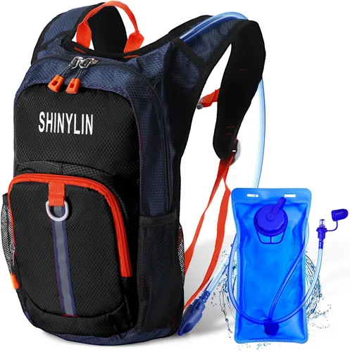 Miniatura 9 de Shinylin Mochila de Hidratación para Niños con Vejiga de Agua de 1.5L Mochila de Senderismo Ligera para Niños o Niñas Niños Ciclismo Escalada Correr