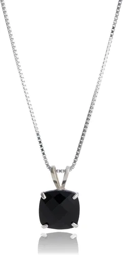 Miniatura 26 de MAX + STONE Cushion Cut Gemstone Necklace 8mm Solitaire Birthstone Necklace for Women Gemstone Pendant Necklaces with 18 inch Box Chain