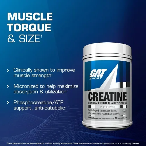 Miniatura 3 de GAT SPORT Polvo de Creatina Monohidrato, 150 Gramos, Fuerza, Salud Cerebral, Apoyo GLP1 Antioxidante, Resistencia, para Hombres y Mujeres