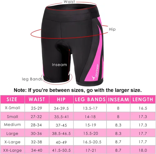 Miniatura 7 de Sportneer Women Padded Bike Shorts - Bicycle Cycling Shorts for Womens Biking 4D Gel Padding for Mountain Bike and Road Bike