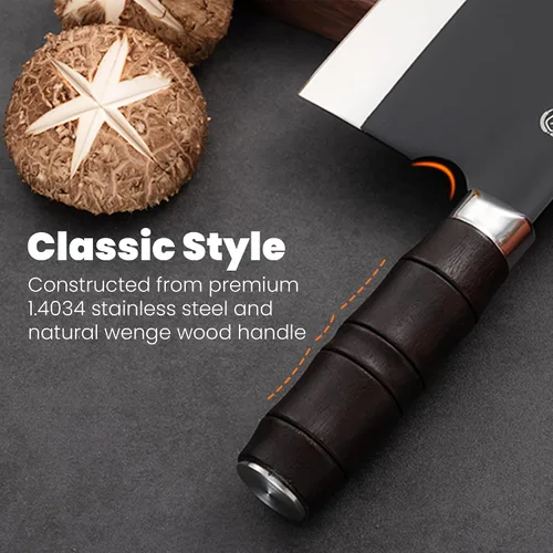 Miniatura 6 de ZHANG XIAO QUAN SINCE 1628 Cuchillo de carnicero de carne resistente, forjado a mano con funda para cocina, campamento al aire libre, barbacoa