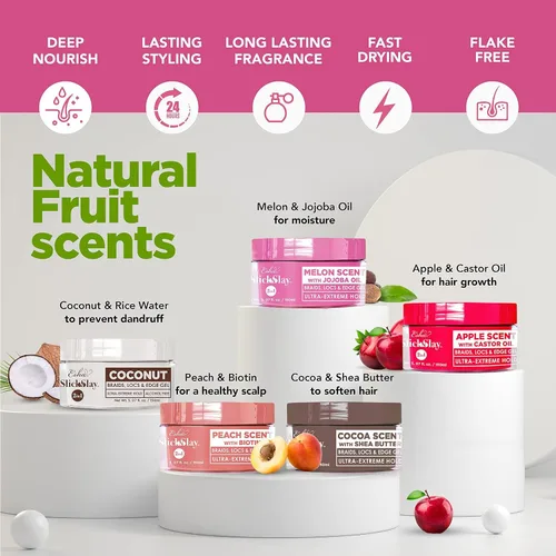 Miniatura 4 de Esha Slick N Slay Gel para Trenzar – Gel Hidratante, Acondicionador y Brillante de Sujeción Ultra Extrema 3-en-1 para Cabello – Gel de Fijación