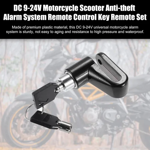 Miniatura 2 de X AUTOHAUX 1 Unidades Motocicleta antirrobo de alambre de acero bloqueo disco freno rueda bloqueo conjunto scooter eléctrico accesorio negro