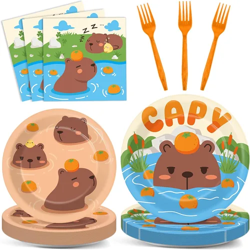Miniatura 23 de 96 piezas de decoraciones de vaquera, suministros de fiesta, platos de papel con estampado de vaca, platos y servilletas desechables occidentales
