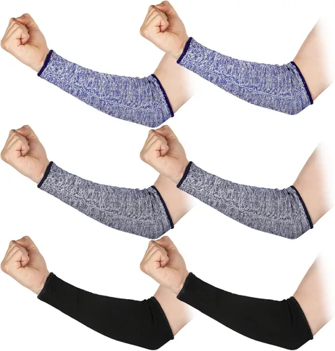 3 pares de protectores de brazo para piel fina y moretones, manga de antebrazo resistente a cortes nivel 5, manga de protección contra quemaduras de