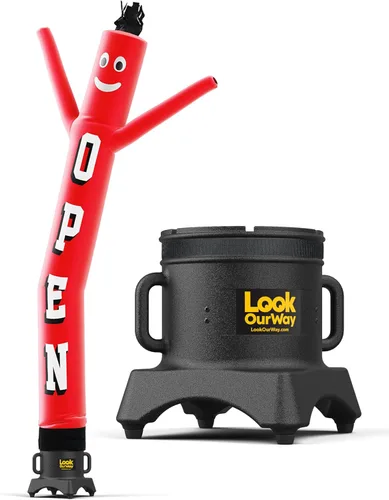 Miniatura 9 de LookOurWay - Juego de tubo inflable Air Dancers de 2,13 m de alto con hombre bailando loco con ondas y soplador resistente al clima para promoción
