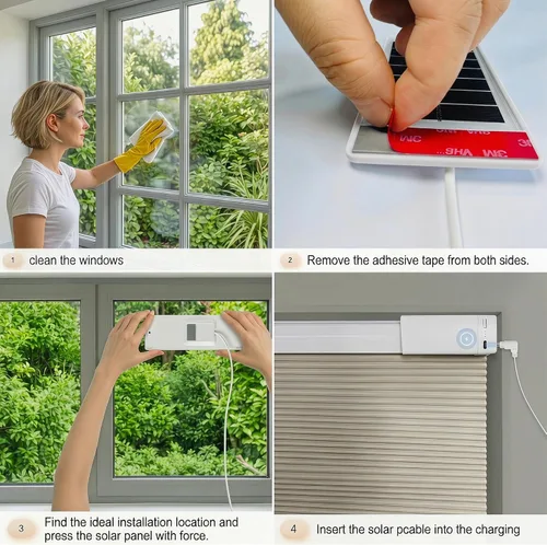 Miniatura 2 de 1 panel solar de 1.3 W5.5 V, adecuado para persianas eléctricas, persianas inteligentes, enchufe USB-C, generación de energía solar móvil, instalado