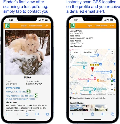 Miniatura 5 de Pet Dwelling Etiquetas inteligentes de identificación de mascotas QR + NFC para perros, duraderas e impermeables, etiquetas inteligentes