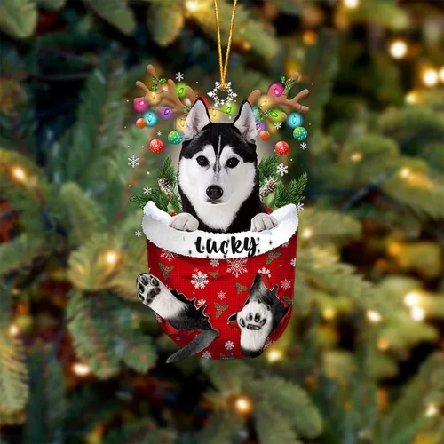 Miniatura 154 de Adorno de Navidad personalizado para perro Airedale Terrier en bolsillo de nieve, adorno para árbol de Navidad, idea de regalo para amantes