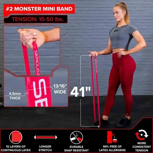 Miniatura 6 de SERIOUS STEEL FITNESS Banda asistida de 41 pulgadas, resistencia y estiramiento, bucle de asistencia de levantamiento de potencia y pull-up
