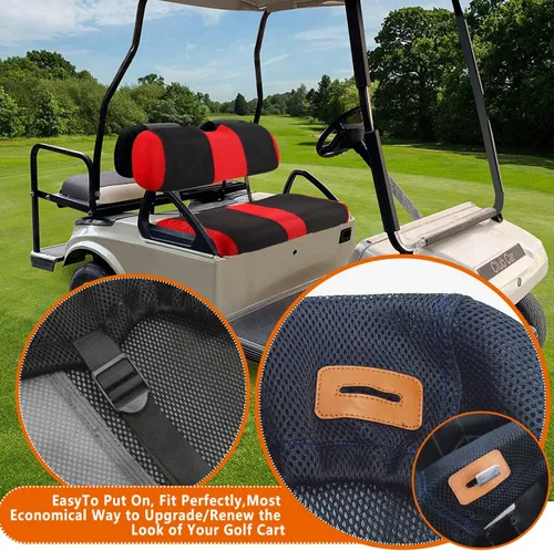 Miniatura 3 de Fundas de asiento delantero para carrito de golf EZGO, cubierta de asiento para carrito de golf compatible con EZGO TXT, almohadilla de asiento OEM